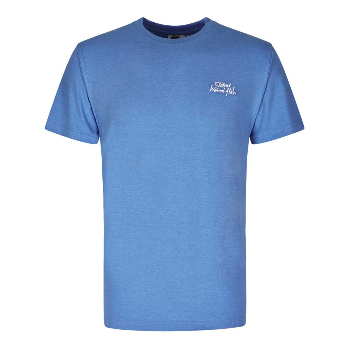 Bones Embroidered Logo Classic Plain T-Shirt Regatta Blue Marl