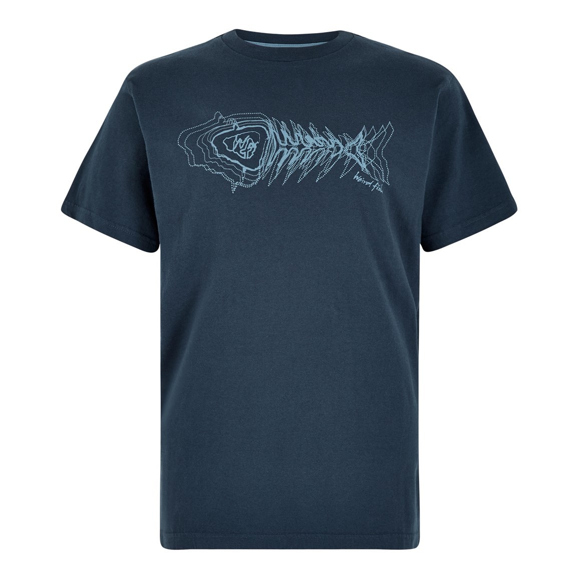 Scribble Graphic Print T-Shirt Moonlight Blue