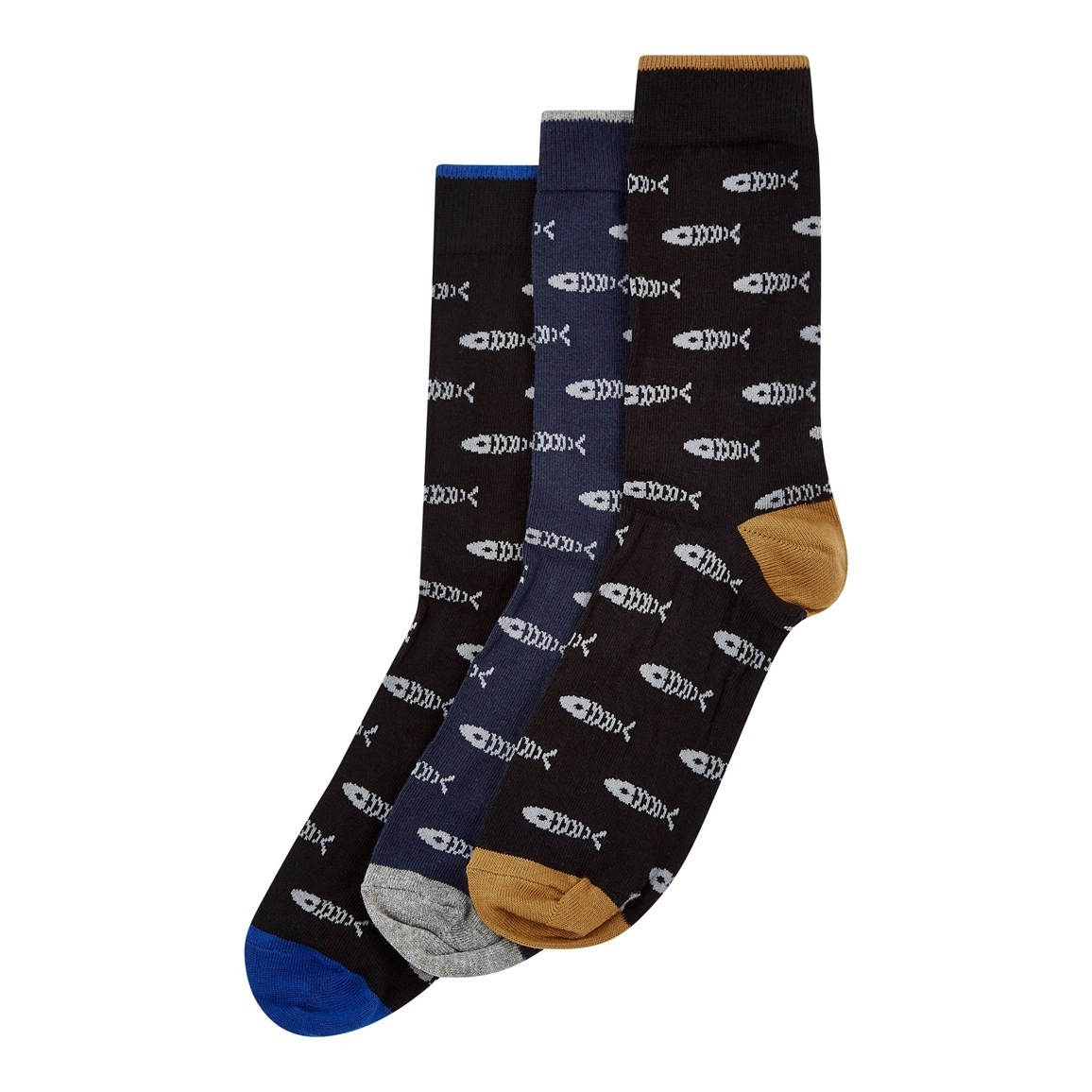 Weird Fish Farrell Branded Sock 3-Pack Multi