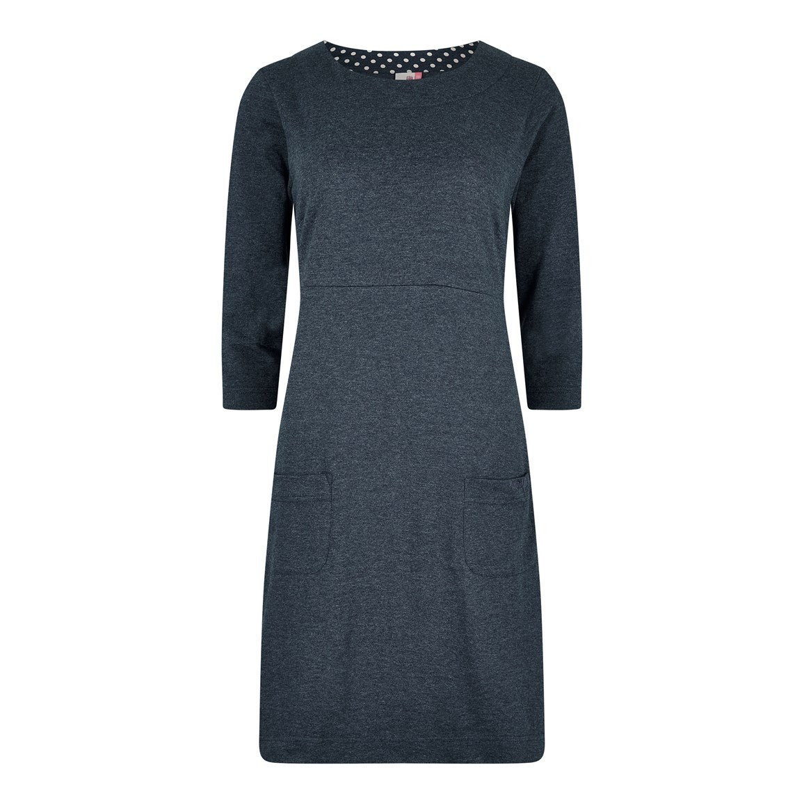 Weird Fish Starburst Jersey Dress Navy Marl
