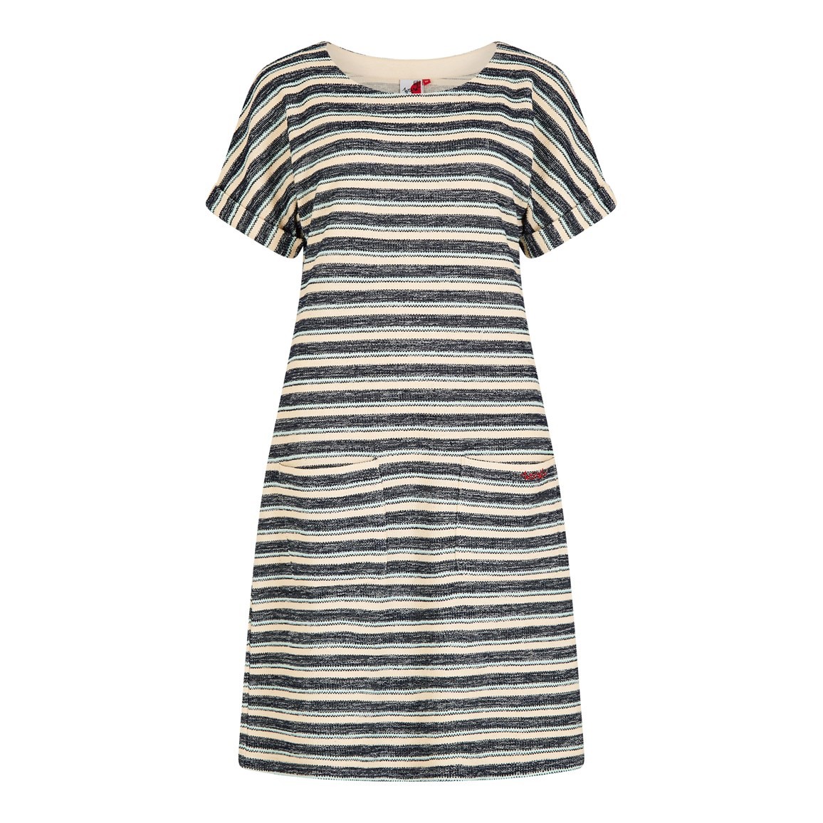 Weird Fish Brit Stripe Jersey Dress Honeydew