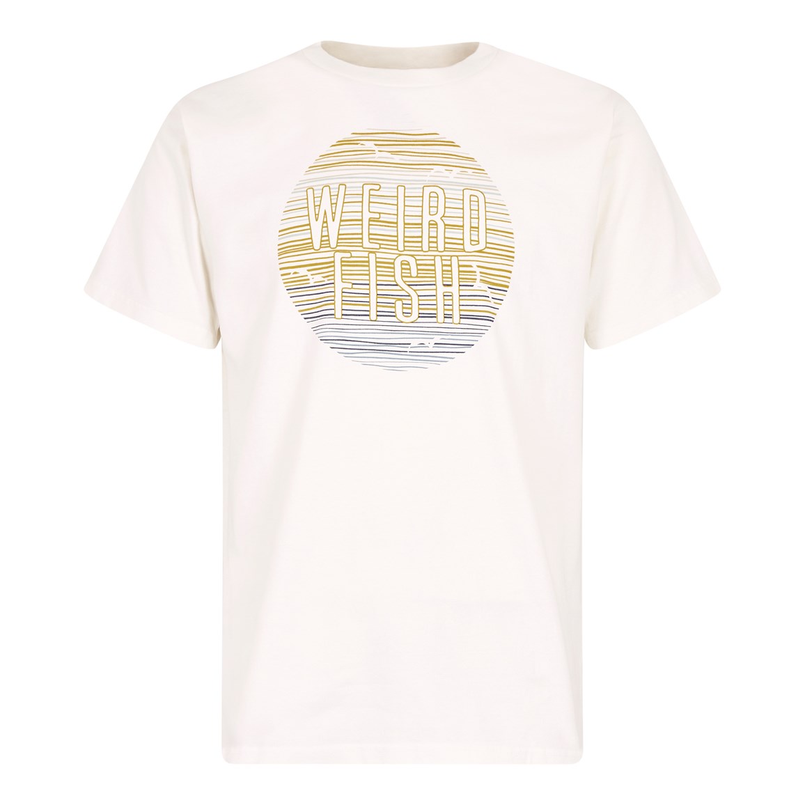 Weird Fish Sunset Graphic T-Shirt Marshmallow Size 2XL